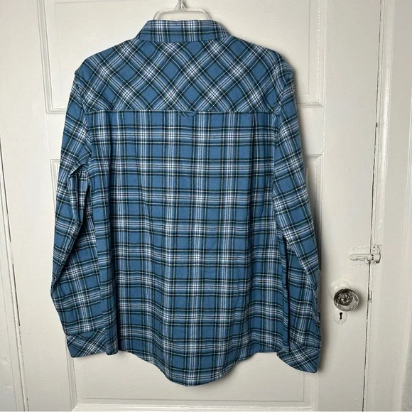 Hurley Men's Flannel‎ Shirt Button Down Long Sleeve Blue Cotton Blend S NWT - Picture 4 of 14